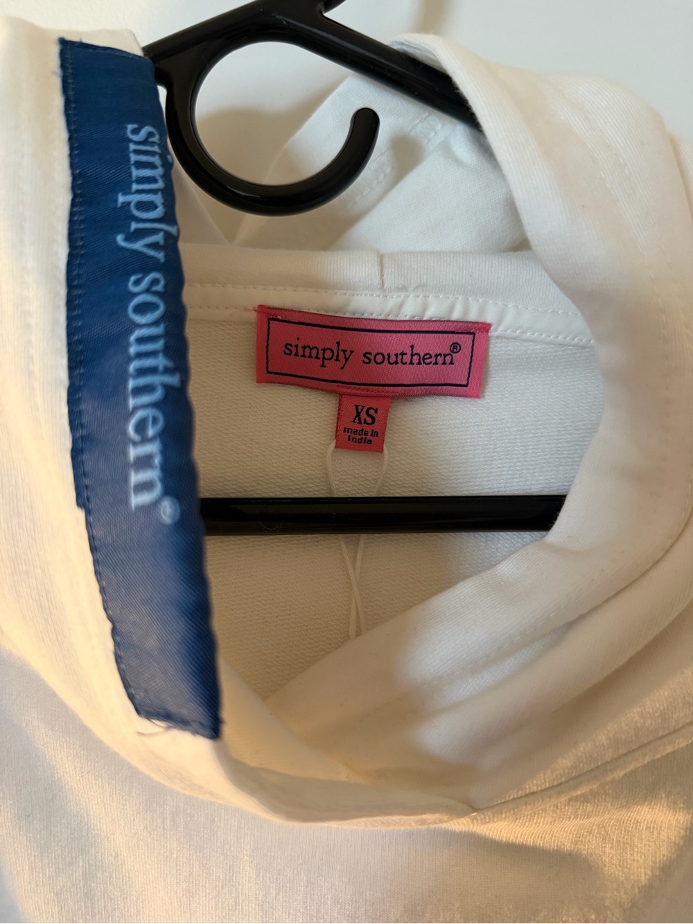Simply Southern Cream Floral Patch Hoodie Sweatshirt - Women - Picture 2 of 4